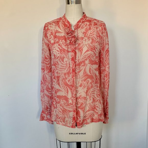 J.Crew Paisley Silk Blouse size 6 - Picture 1 of 3